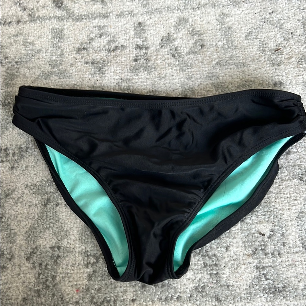 Black and Teal Bikini Bottom